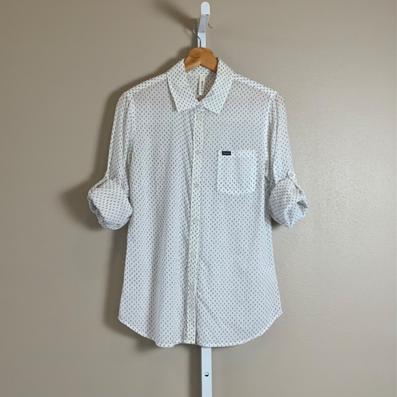 RVCA Cross Printed Button-up Blouse - Picture 16 of 16